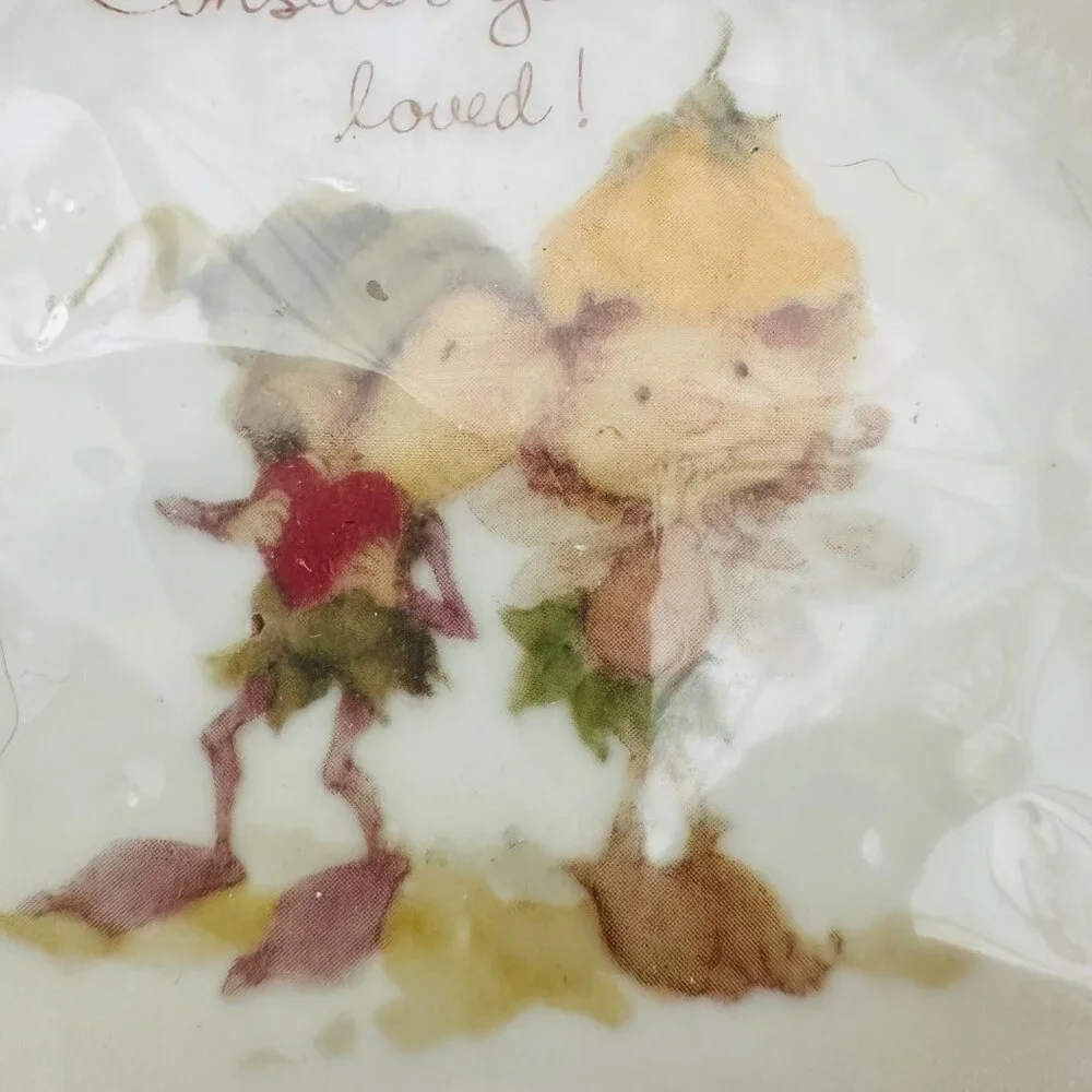 Vintage American Greetings Gnome Mini Plate Consider Yourself Loved NIB Woodland